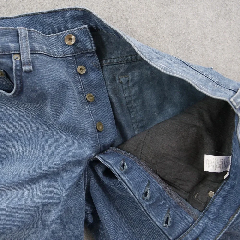 Rag & Bone Jeans Mens 38 Blue Fit 1 Extra Slim Straight Mid Rise Distressed